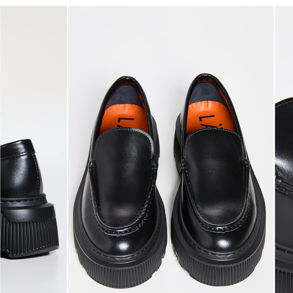 LÄST Black Leather Lug Sole Women’s Loafer size 7-Fall Preppy Trend - Picture 7 of 7
